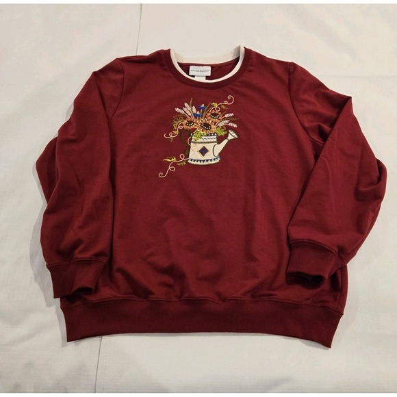Alfred Dunner Sweaters - Alfred Dunner Women's Cottagecore‎ Casual Sweatshirt Sweater Size Large